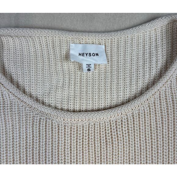 Heyson Small crew neck sweater with crochet floral granny square sleeves Size S - Picture 8 of 9